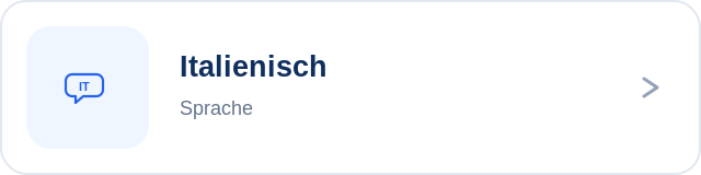 Italienisch Fachlabel