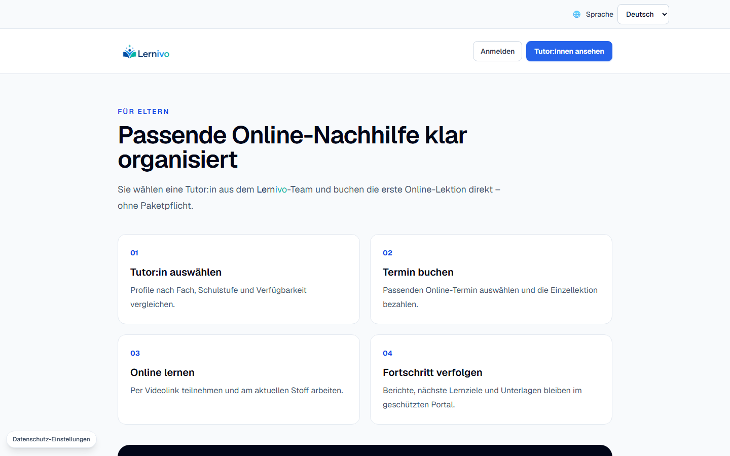 Lernivo Information für Eltern